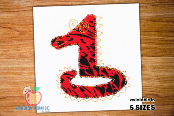 1st Birthday Cartoon Dinosaur Embroidery Review