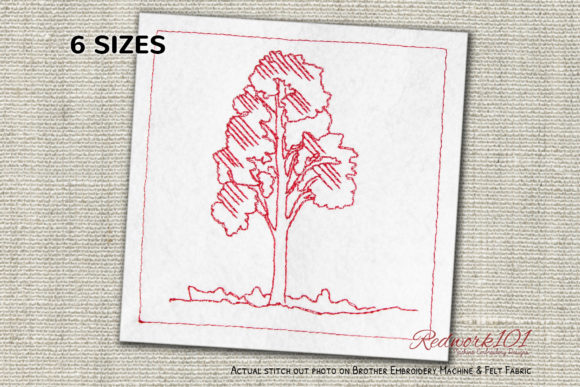 Birch Tree Redwork Embroidery Review