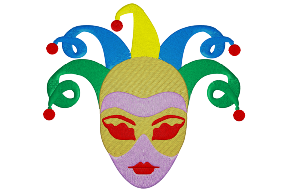 Carnival Face: A Playful, Heartfelt Embroidery Design for Meaningful Gifts