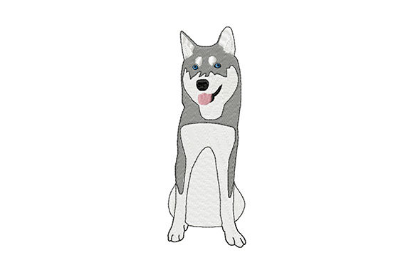 Cute Young Siberian Husky Embroidery Review