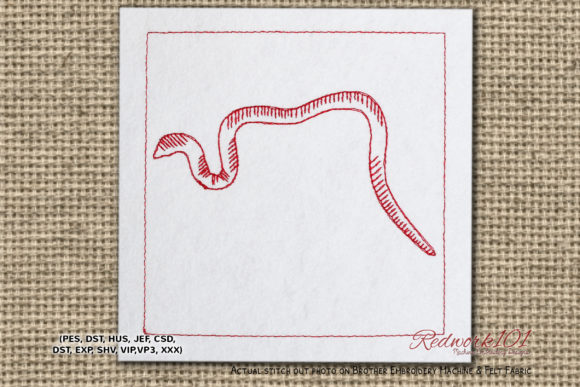 Earthworm Redwork Embroidery Review
