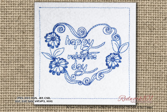 Happy Valentine Day Redwork Review