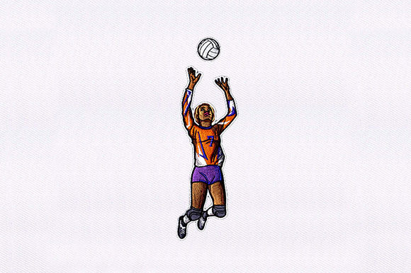 Volley Playing Woman Embroidery Design Review