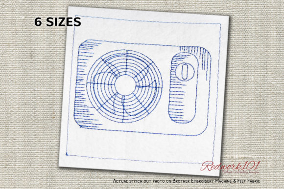 Window Air Conditioner Redwork Embroidery Review
